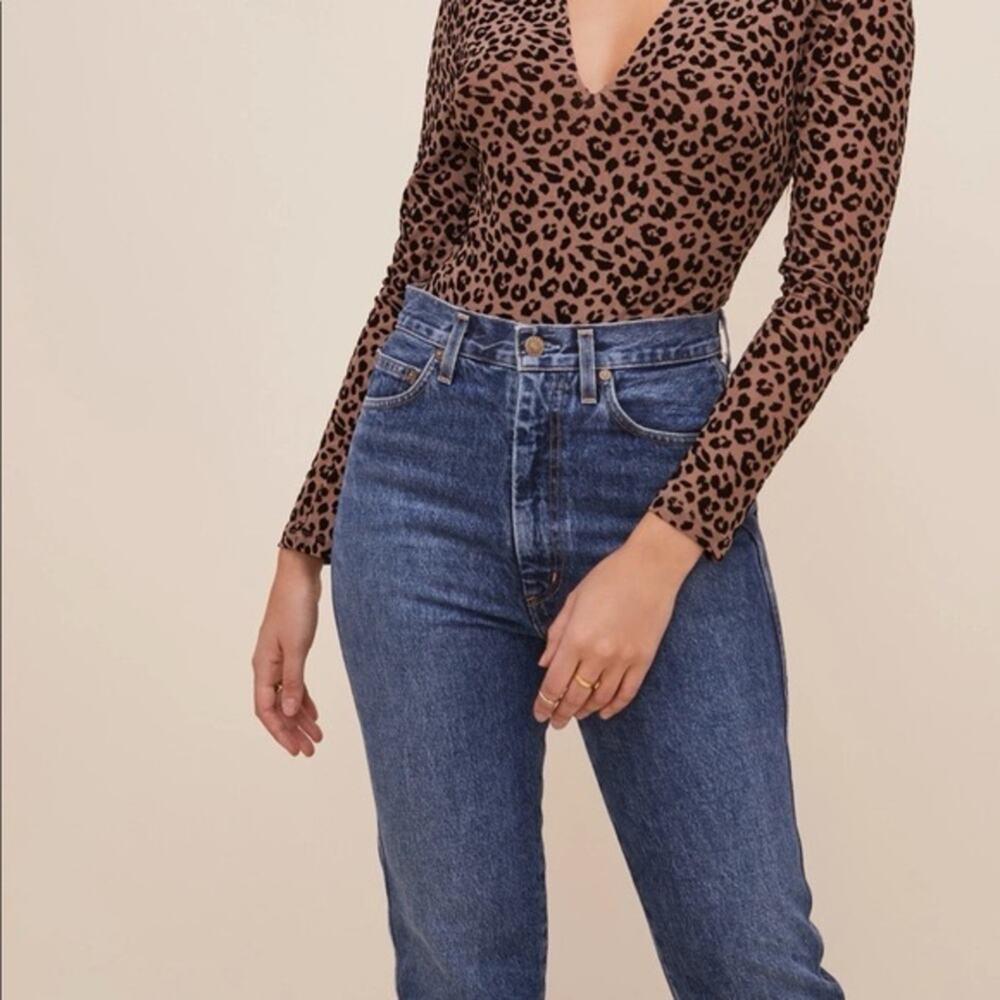 NWT ASTR Leopard Sheer bodysuit size medium New With Tags - Picture 3 of 12